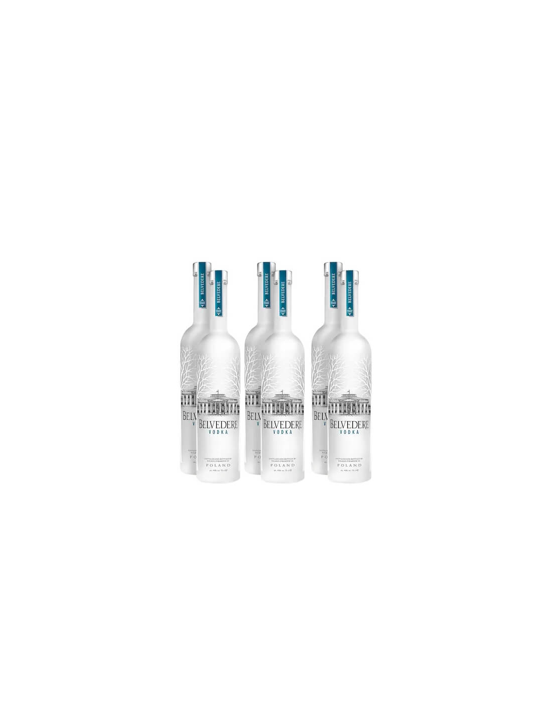 Belvedere Vodka 6 bottles Pure - 40% - 6 x 70 CL